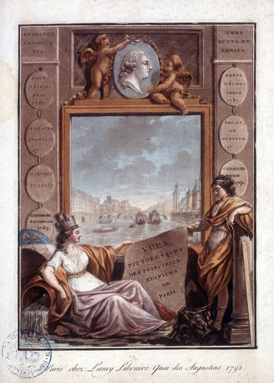 Parigi vista da Lamy, libreria quai des Augustins da Antoine Louis Francois Sergent Marceau