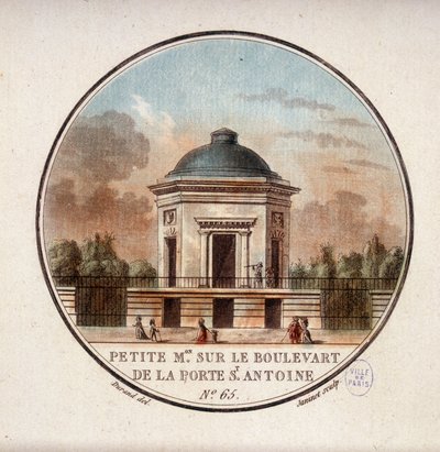Piccola casa sul boulevard della Porta Saint Atenoine. In vedute pittoresche dei principali edifici di Parigi di Sergeant da Antoine Louis Francois Sergent Marceau