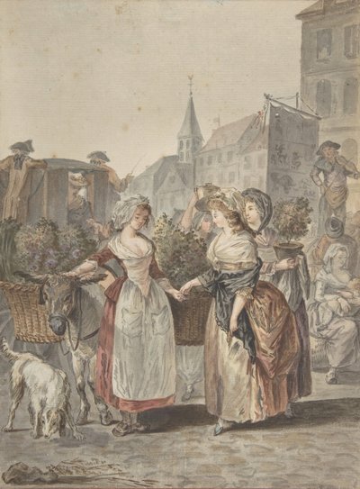 La fioraia La Petite Marchande de Fleurs, n.d. da Antoine Louis Francois Sergent Marceau