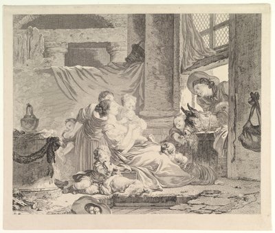 La famiglia del contadino da Antoine Louis Romanet