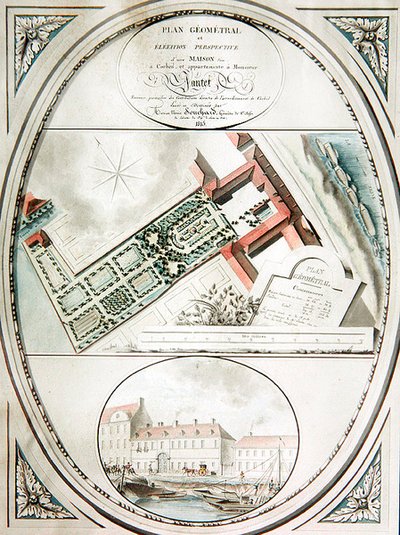 Piano della casa e del giardino di M. Pantet da Antoine Marie Souchard
