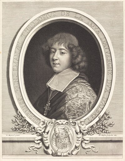 Cardinale de Bouillon da Antoine Masson after Nicolas Mignard