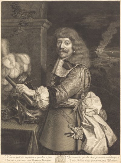 Enrico di Lorena da Antoine Masson after Nicolas Mignard