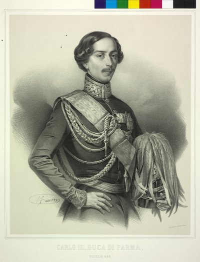 Duca di Parma Carlo III (litografia) da Antoine Maurin
