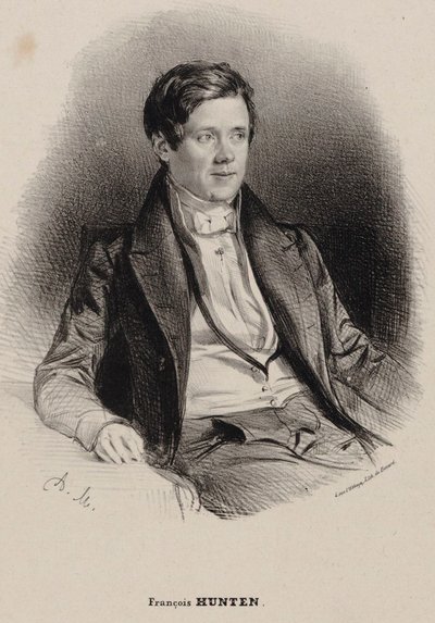 Ritratto del pianista e compositore Franz Hünten da Antoine Maurin