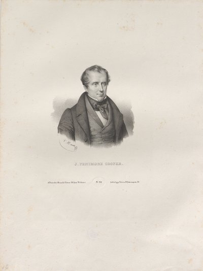 Ritratto dello scrittore James Fenimore Cooper 1789-1851, c. 1840 da Antoine Maurin