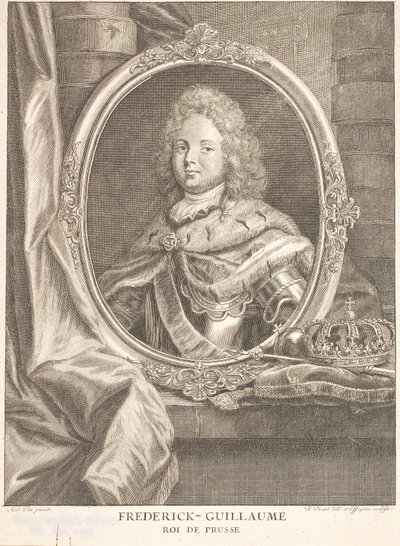 Federico Guglielmo I, re di Prussia e come Federico Guglielmo II elettore e margravio di Brandeburgo da Antoine Pesne