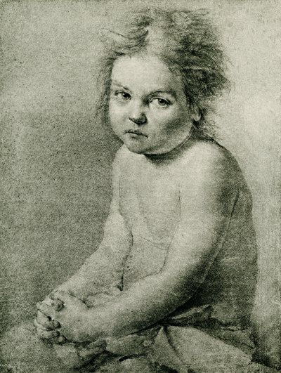 Studio di natura per una ragazza nuda e seduta da Antoine Pesne