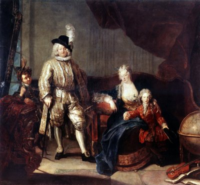 Ritratto del Barone von Erlach con la sua famiglia da Antoine Pesne