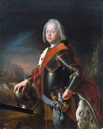Ritratto di Christian August, Principe di Anhalt-Zerbst, 1725 da Antoine Pesne