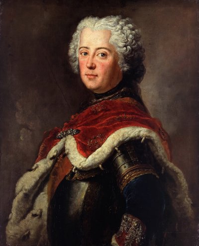 Ritratto di Federico II di Prussia 1712-1786 come Principe Ereditario, 1739 da Antoine Pesne