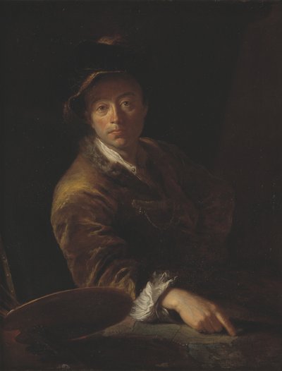 Ritratto di un pittore (presumibilmente C. L. Agricola, 1667-1719) da Antoine Pesne