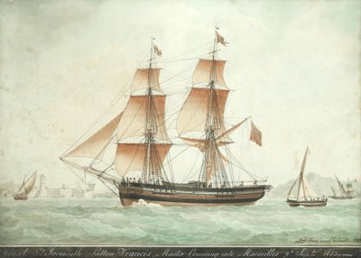 La Donnola in arrivo a Marsiglia, 9 settembre 1823 da Antoine Roux