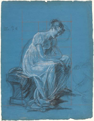 Donna seduta (recto) da Antoine Toussaint de Chazal