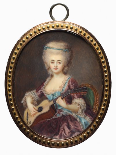 Ritratto di una donna con una chitarra, chiamata Louise d