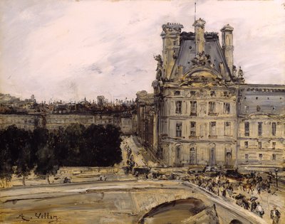 Un angolo del Louvre da Antoine Vollon