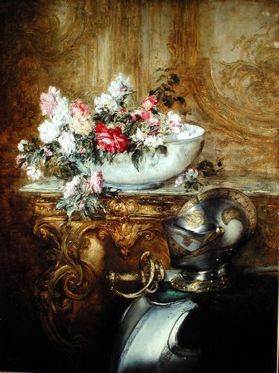 Natura morta di una ciotola di fiori da Antoine Vollon