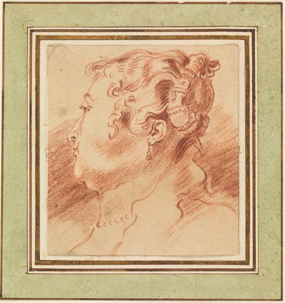 Studio della testa di una donna da Antoine Watteau