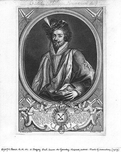 Philippe-Emmanuel de Gondi (1581-1662) Marchese di Belle-Isle, inciso da Claude Duflos (1665-1727) da Antoine after Pezey