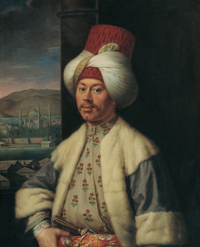 Ritratto di un europeo in costume turco da Antoine de Favray