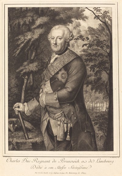 Carlo Duca Regnante di Brunswick da Antoine de Marcenay