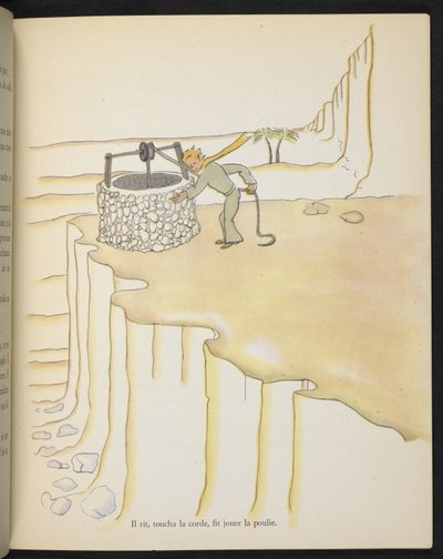 Il Piccolo Principe al pozzo, illustrazione da 