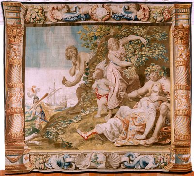 Arazzo fiammingo. Serie Storia di Teseo. Teseo abbandona Arianna sull