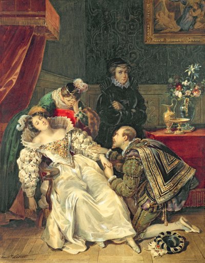 Maria Stuarda (1542-87) da Antoinette Cecile Hortense Lescot Haudebourt