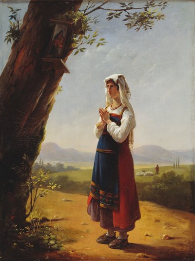 Contadino nella campagna romana da Antoinette Cecile Hortense Lescot Haudebourt