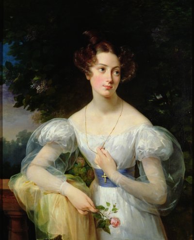 Ritratto di Hortense Ballu, futura Madame Alphonse Jacob-Desmalter, c.1832-37 da Antoinette Cecile Hortense Lescot Haudebourt