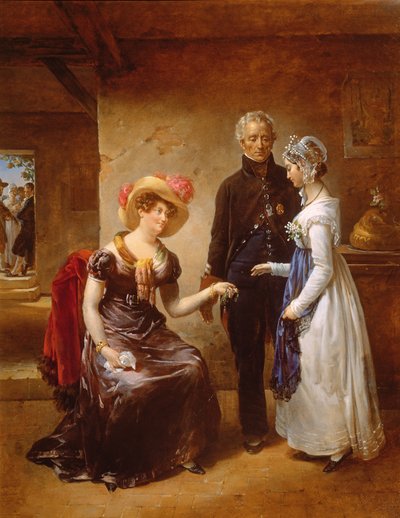 La Generosità della Duchessa di Angoulême, 1821 da Antoinette Cecile Hortense Lescot Haudebourt