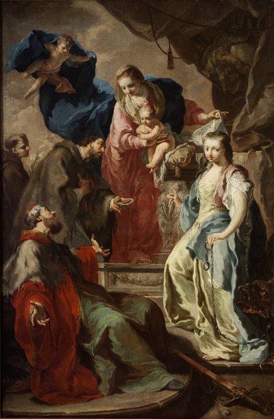 La Vergine Maria con quattro santi da Anton Kern