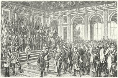 Guglielmo I di Prussia proclamato Imperatore di Germania a Versailles da Anton Alexander von (after) Werner