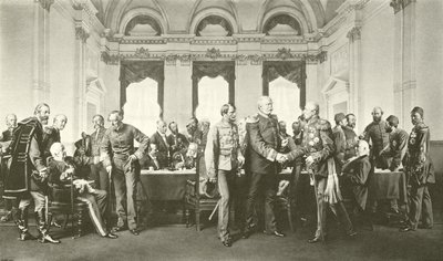 La Conferenza di Berlino (incisione) da Anton Alexander von Werner