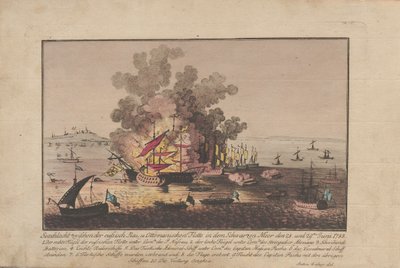 Battaglia navale tra la flotta russa e ottomana nel Mar Nero il 28 e 29 giugno 1788 da Anton Balzer