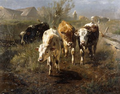 Gang zur Tranke, 1888 da Anton Braith