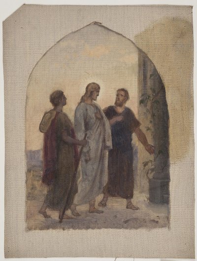 Bozzetto a olio per la Passeggiata a Emmaus da Anton Dorph