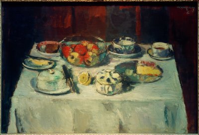 Tavola apparecchiata da Anton Faistauer