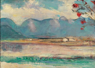 Paesaggio di Pinzgau con il Mare di Pietra, circa 1916 da Anton Faistauer
