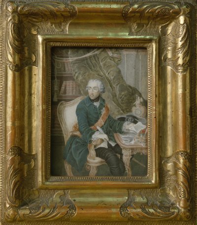 Re Federico II di Prussia nella sua giacca Hohenzollern, 1769 da Anton Friedrich Konig