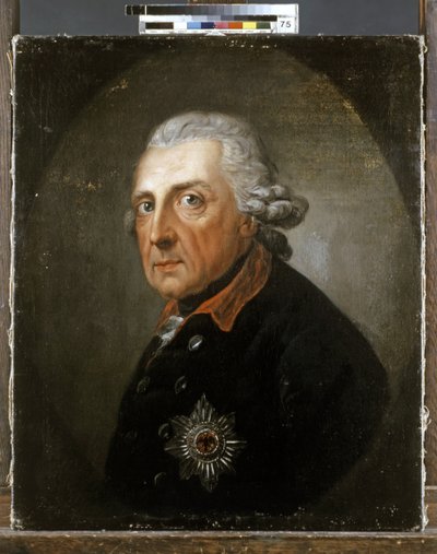 FRIEDRICH II di Prussia "Il Grande" Re di Prussia (1712-1786) da Anton Graff