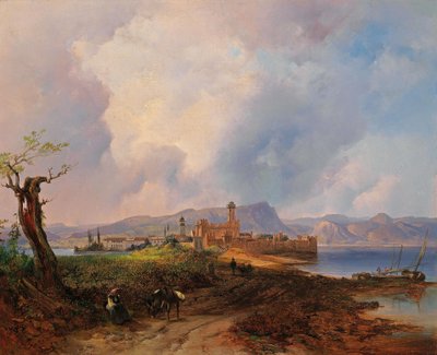Tedesco: Veduta del Castell Sermio, sull