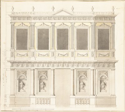 Elevazione di un padiglione per il palazzo della Sultana Hadigé a Defterdar Bournou da Anton Ignaz Melling