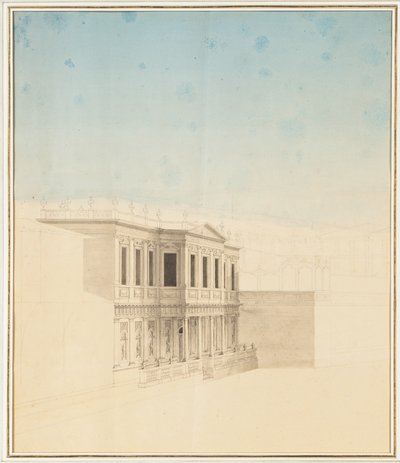 Veduta del padiglione Sultane Hadigé a Defterdar Bournou da Anton Ignaz Melling