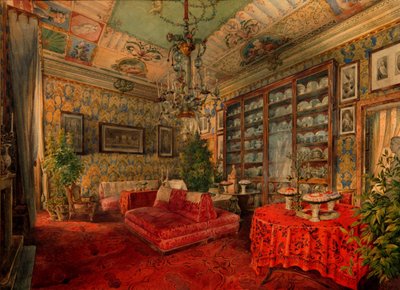 Interno, metà del XIX secolo da Anton Ivanovich Ivanov