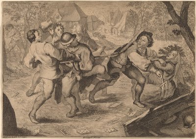 Contadini che combattono da Anton Joseph Prenner after Pieter Bruegel the Elder