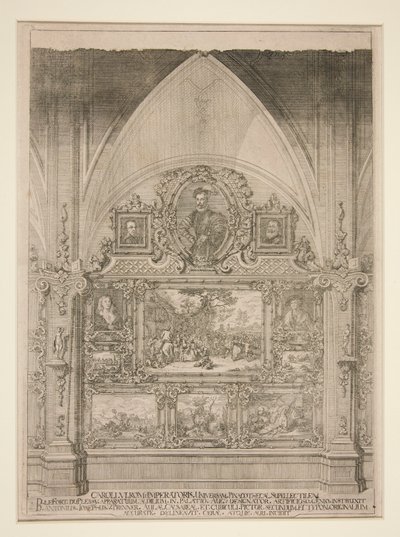 Nicchia ad arco decorata con ritratti e scene di genere da Anton Joseph von Prenner