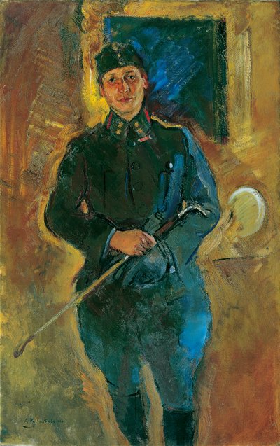 Otto von Aichelburg-Zossenegg come tenente di cavalleria da Anton Kolig