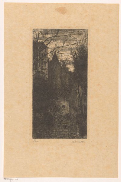 Castello di Pau al crepuscolo da Anton L. Koster (signed by artist)