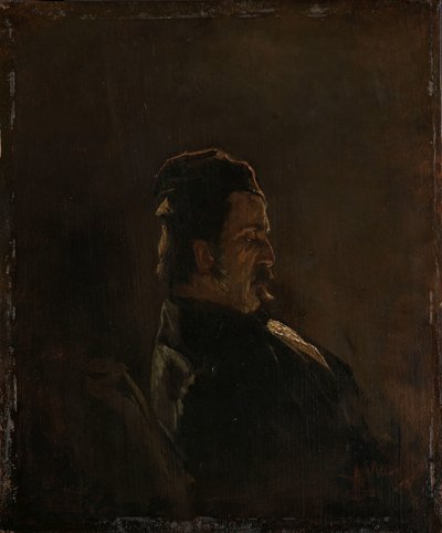 Ritratto di Pieter Frederik van Os, Pittore da Anton Mauve (signed by artist)